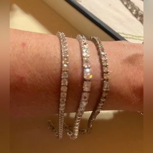 Sterling Silver CZ Tennis Bracelets